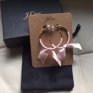 J. Crew ribbon-wrapped gold hoop earrings
